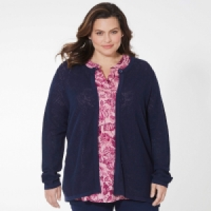 Damen-Strickjacke mit Ajour-Muster, große Größen 11.19 €