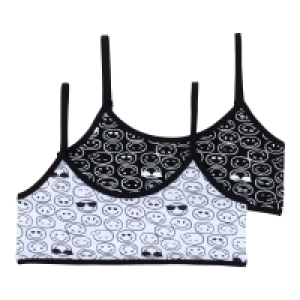 NKD  Mädchen-Bustier mit Smiley-Muster, 2er-Pack