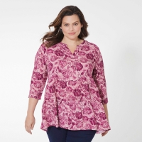 NKD  Damen-Bluse mit Blüten-Muster, große Größen