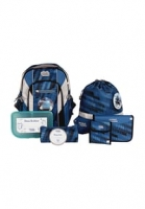 school mood Schulrucksack-Set Loop Air+ Matti (Polizei), 7-teilig