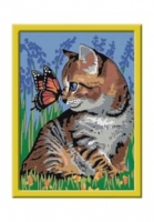 Karstadt  Ravensburger Malen nach Zahlen Malset Katze mit Schmetterling