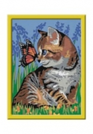 Ravensburger Malen nach Zahlen Malset Katze mit Schmetterling