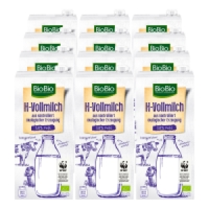 BioBio H-Vollmilch 3,8 % 1 Liter, 12er Pack 17.23 €