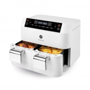 Netto  Kochwerk Heißluft-Fritteuse Doppelkorb 2x 3,8l 2400W versch. Farben