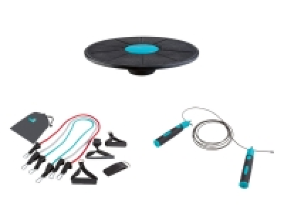 crivit Springseil mit Gewichten / Balance-Board / Expander Set
