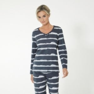 Damen-Schlaf-Shirt mit Batik-Streifen, Mix&Match 13.99 €
