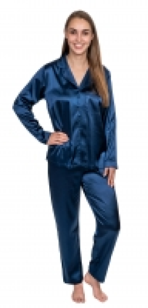 Netto  Damen Satinpyjama Navy Gr. S