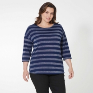 Damen-Shirt mit Glitzer-Streifen, große Größen 10.00 €