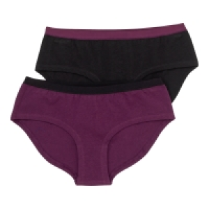 NKD  Damen-Panty mit Kontrast-Bund, 2er-Pack