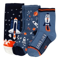 NKD  Jungen-Socken mit Weltraum-Design, 3er-Pack