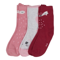 NKD  Mädchen-Socken mit Tiergesichtern, 3er-Pack