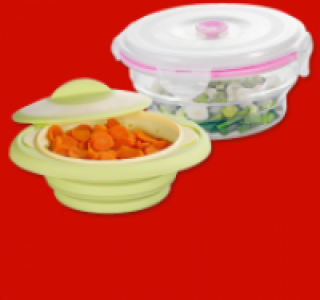 2er-Set Vorratsdosen oder Silikon-Dünster 8.99 €