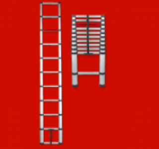 11-sprossige Teleskop-Leiter