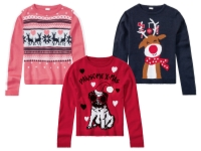 pepperts Kinder Mädchen Pullover mit niedlichem Weihnachtsmotiv