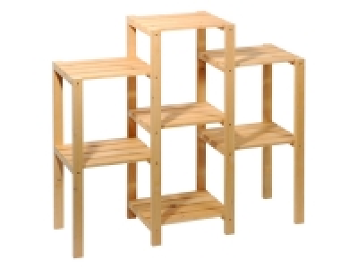dobar Blumenregal, 7-flächig, Kiefernholz, natur
