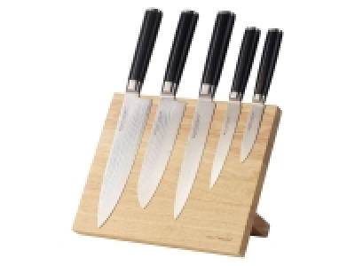 Lidl Echtwerk ECHTWERK Damaszener Messer Set 5tlg. Mit Magnet Messerblock