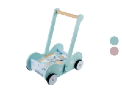 Lidl Playtive Playtive Holz-Schiebewagen »Nordic«, inkl. 30 Holzbausteinen