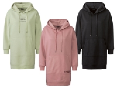 esmara Damen Sweatkleid mit Kapuze, angeraute Innenseite