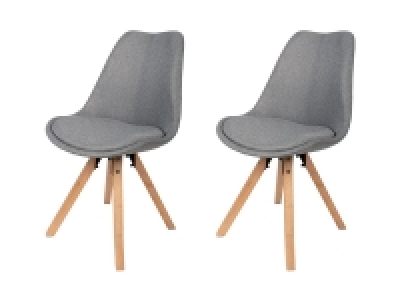 LIVARNO home Stuhl 2er Set, aus Stoff gepolstert, im Skandi Design