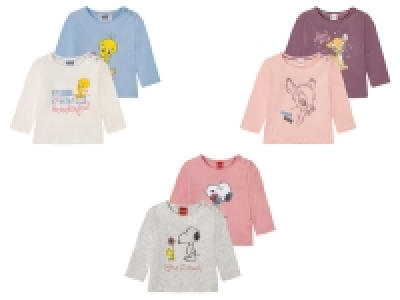 Lidl  Baby Mädchen Langarmshirts, 2 Stück