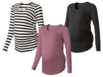 Lidl Esmara esmara Damen Umstands-Langarmshirt, mit Baumwolle