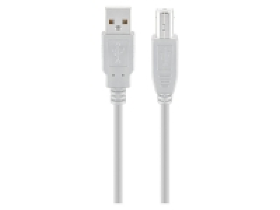 Lidl Goobay Goobay USB -A auf USB-B Kabel, weiß, 1,8 m