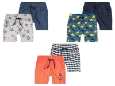 lupilu® Kleinkinder Jungen Shorts, 2 Stück, mit Gummizugbund