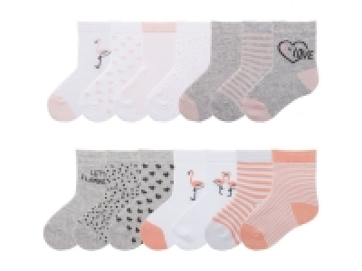 LUPILU® Mädchen Socken, hoher Baumwollanteil, mit echter Ferse, 7 Paar