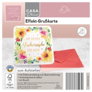 Aldi Süd  CASA DECO Effekt-Grußkarte