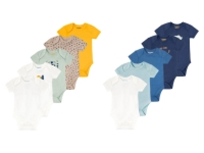 lupilu® Baby Jungen Body, 5er Set, kurzarm, reine Bio-Baumwolle 11.99 €