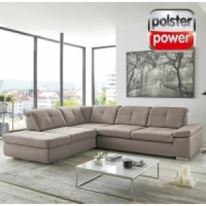 Roller  polsterpower Ecksofa - nougat - Microfaser - verschiedene Ausführungen