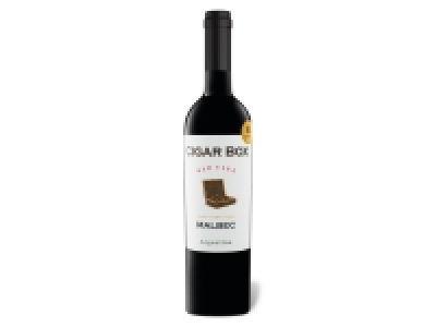 Lidl  Cigar Box Malbec Mendoza trocken, Rotwein 2021