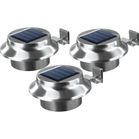 Netto  EASYmaxx Solar Dachrinnenleuchten Edelstahl 3er-Set