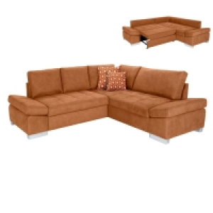 Roller  Ecksofa - cognac - mit Liegefunktion