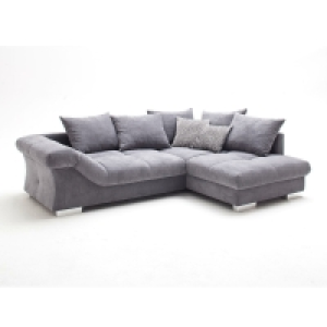 Ecksofa - melange - beidseitig montierbar - 286 cm breit