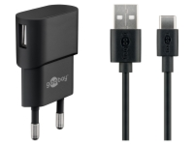 Lidl Goobay Goobay USB-A2.0 auf USB-C(TM)-Ladeset (5W), schwarz