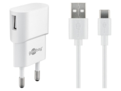 Goobay USB-A2.0 auf USB-C(TM)-Ladeset (5W), weiß