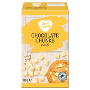 Aldi Süd  BACK FAMILY Chocolate Chunks Weiß 100 g