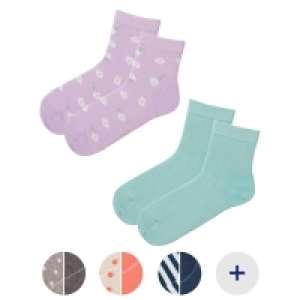 Aldi Süd  BLUE MOTION Damen Söckchen, 2 Paar
