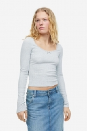 Shirt aus Pointelle-Jersey mit Spitzenbesatz 12.99 €