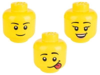 Aufbewahrungsbox in Legokopf-Form, 2-teilig, stapelbar