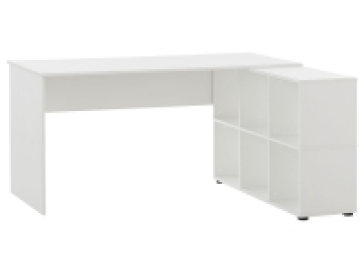 Schildmeyer Büroserie 400 - Schreibtisch, mit Regal, modern, weiß