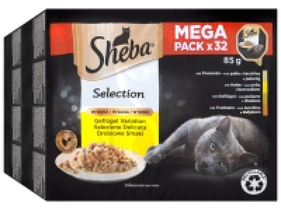 Sheba Mega Pack Selection in Sauce Geflügel Variation, 32 x 85g 14.08 €