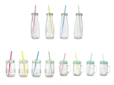 ERNESTO® Gläser mit Trinkhalm, 4er-Set 4.99 €
