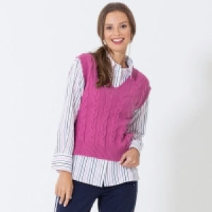 Damen-Pullunder mit Zopfmuster 19.99 €