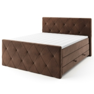 Roller  Boxspringbett - braun - H2 - mit Bettkasten - 180x200 cm