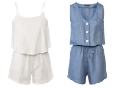 esmara® Damen Jumpsuit, mit Leinen und Viskose
