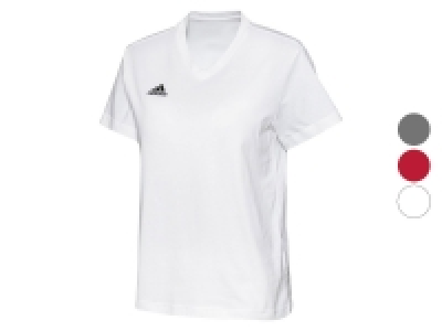 adidas Damen T-Shirt, atmungsaktiv, mit V-Ausschnitt