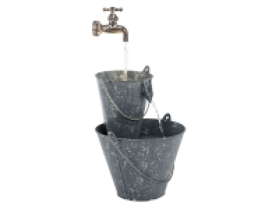 Pureday Outdoor-Brunnen »Zinkeimer«, mit 4 LEDs