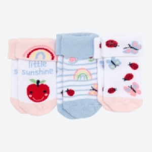 NKD  Baby-Mädchen-Frottee-Socken, 3er-Pack